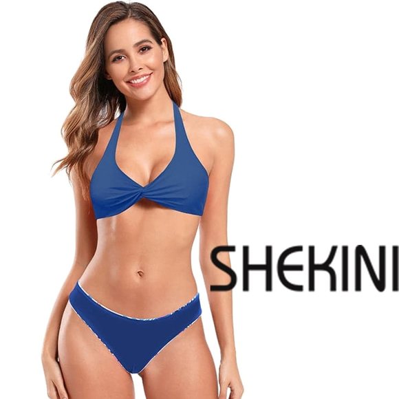 SHEKINI Tropical Floral Halter Bikini with Reversable Bottom!! NEW WITH… - Picture 8 of 16